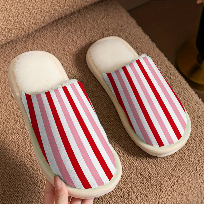 Men Shoes Red - Chaussons de luxe en peluche à