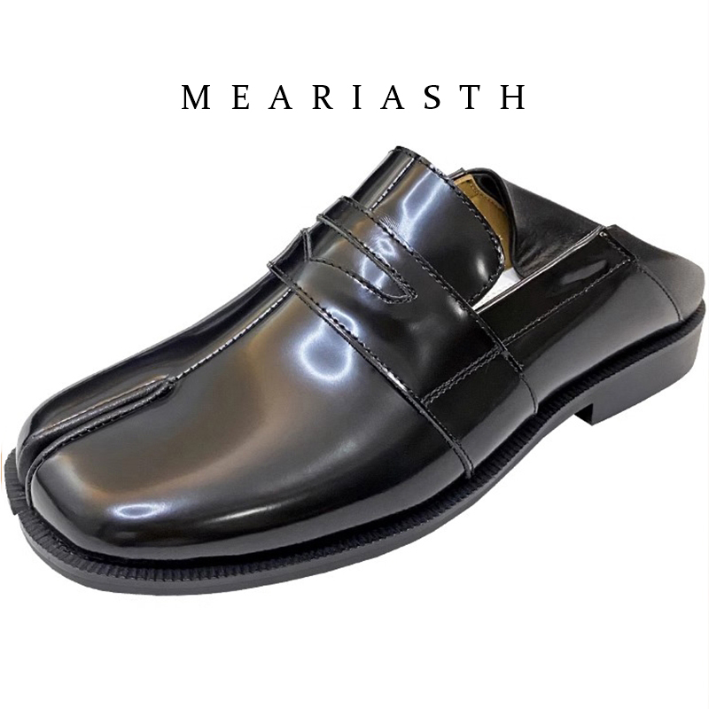 Men'S Shoes Hey Dude - Mocassins Tabi noirs en cuir verni