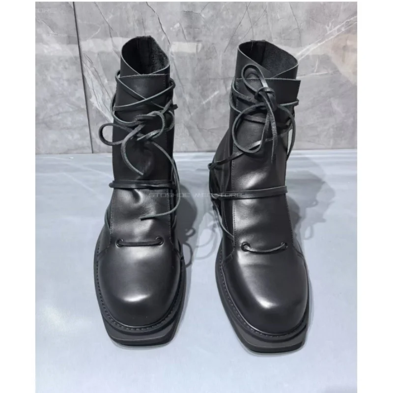 Chelsea Boots Suede - Bottes courtes carrées en cuir véritable