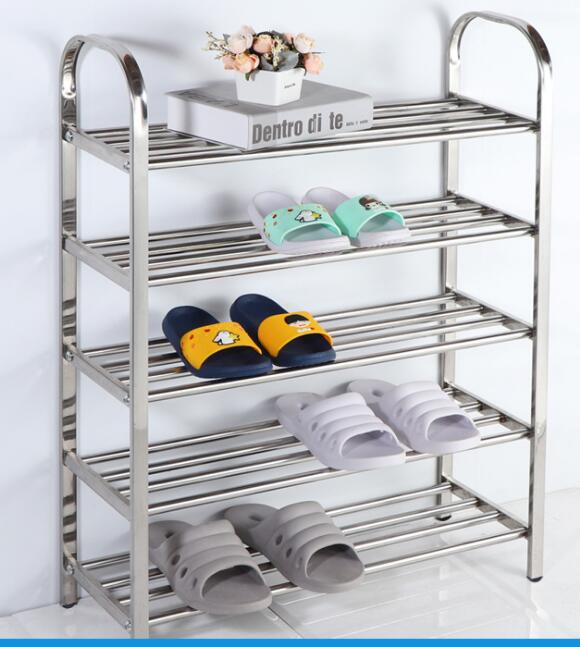 Men Shoes Rack - Étagère à chaussures en acier inoxydable,