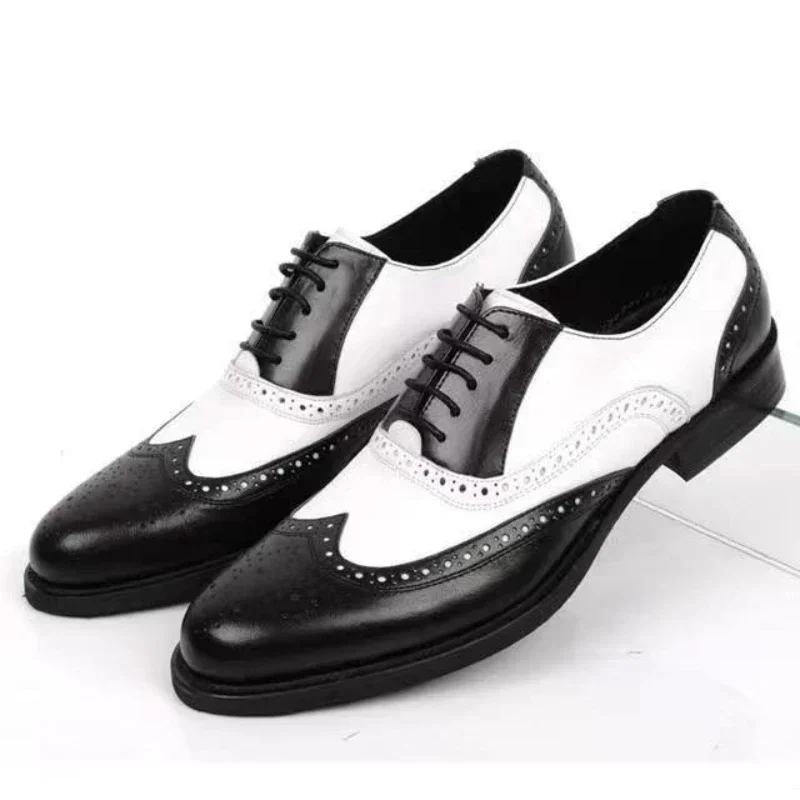 Men Shoes Official - Couleurs mélangées hommes chaussures habillées rétro