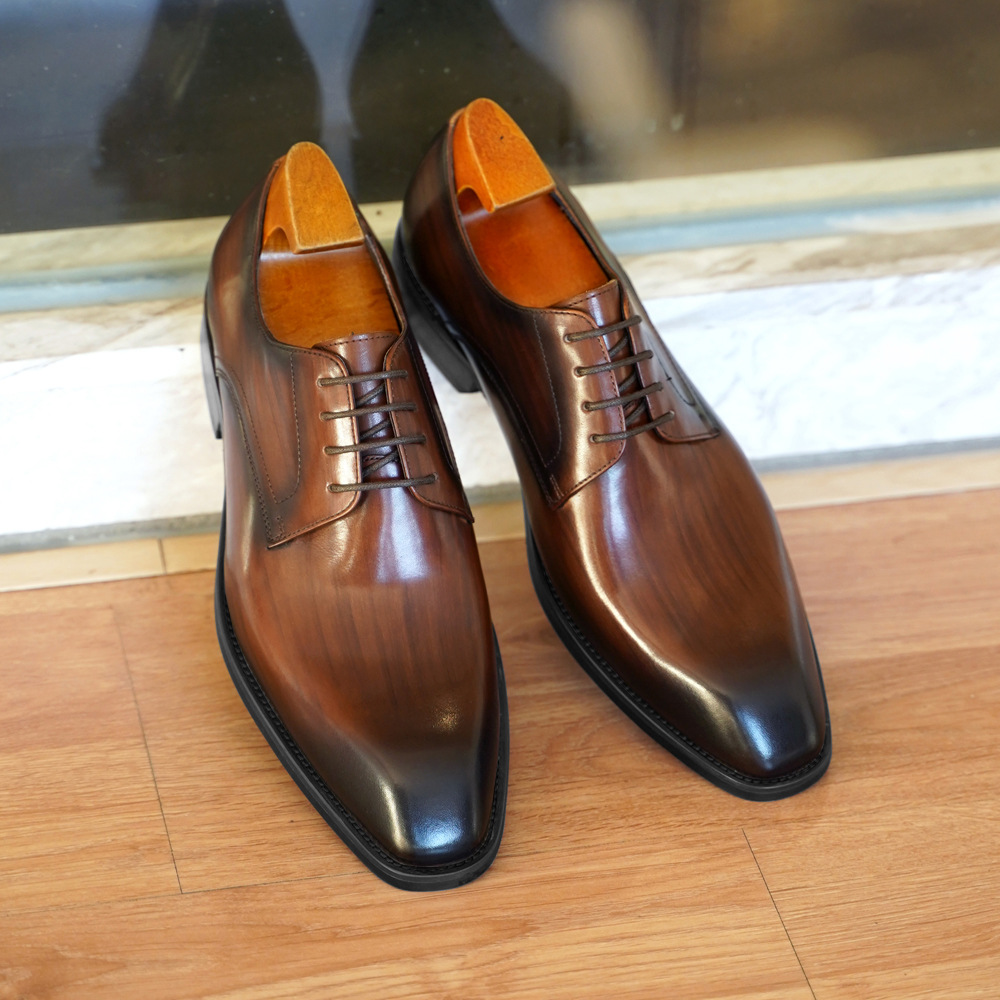 Men Shoes Official - Chaussures décontractées d'affaires pour hommes, Grain
