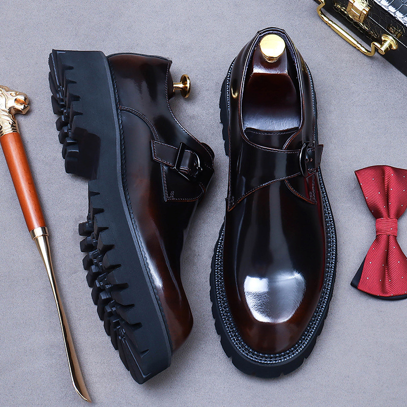 Men Shoes Official - Chaussures Oxford à plateforme en cuir