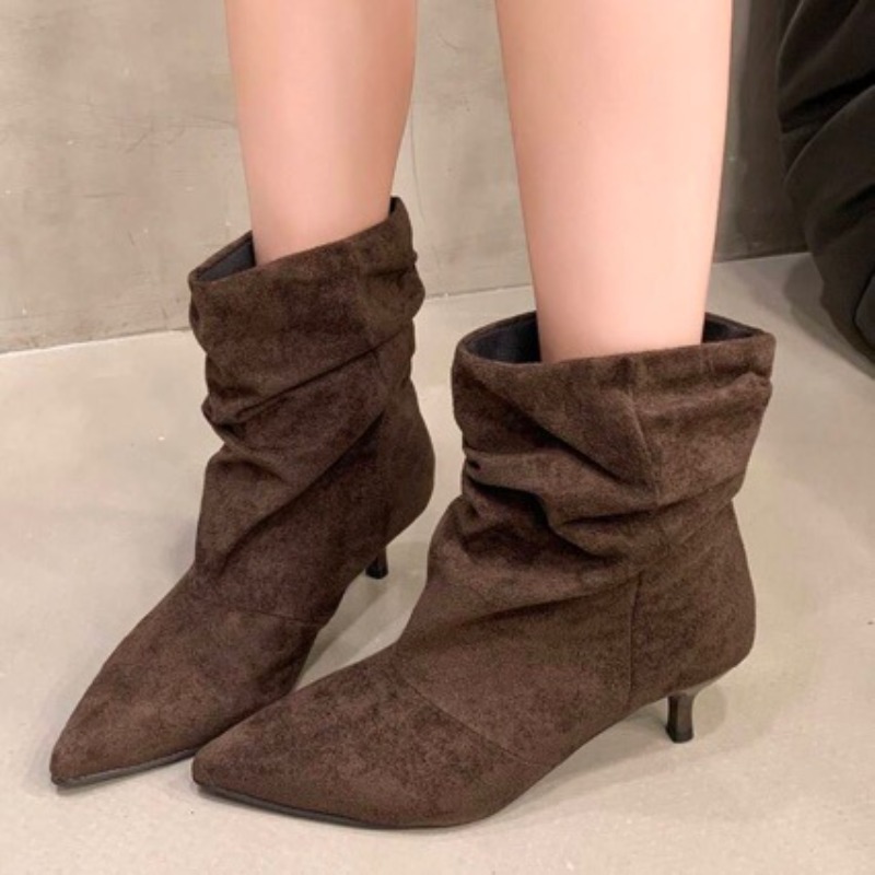 Chelsea Boots Suede - Bottines Chelsea marron rétro élégantes pour