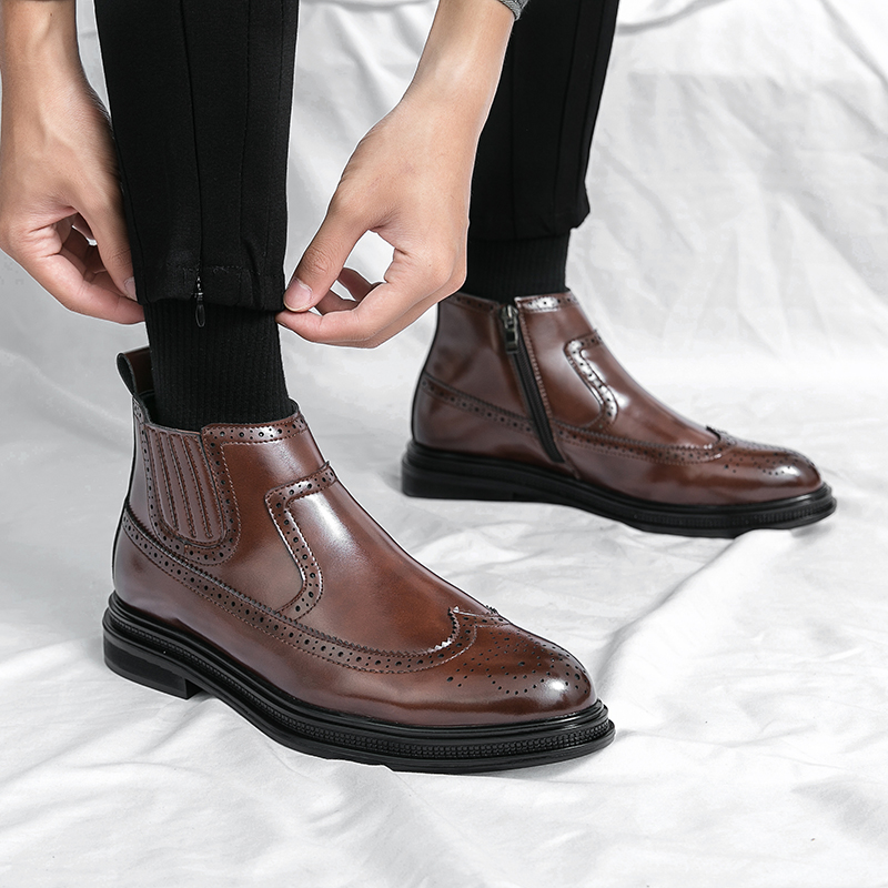 Bottes Chelsea à lacets latéra - Men'S Shoes Brogues avis et prix