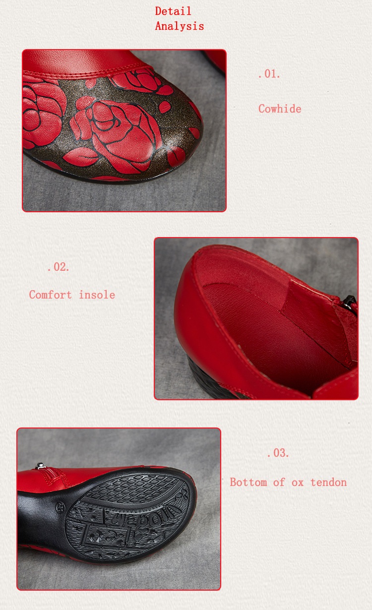 Escarpins ethniques en cuir vé - Men Shoes Red avis et prix