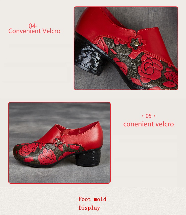 Escarpins ethniques en cuir vé - Men Shoes Red avis et prix