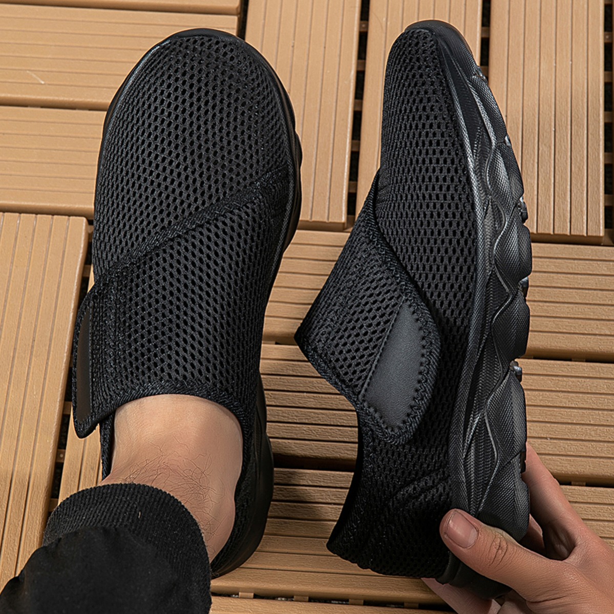 Nouvelles chaussures de marche - Men Shoes Velcro avis et prix