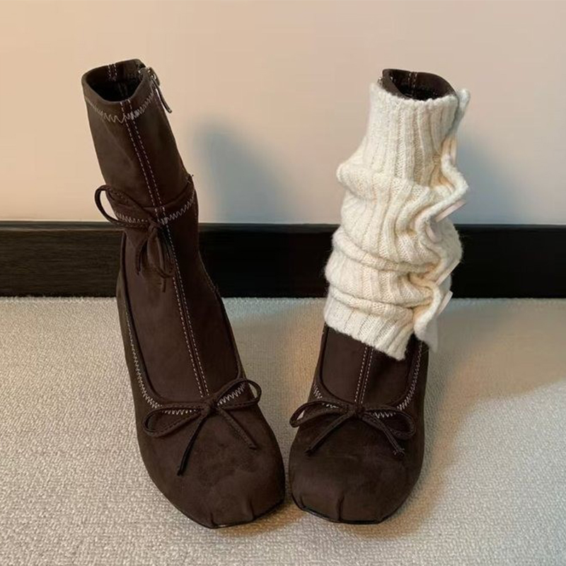 Bow talons hauts femmes bottes - Chelsea Boots Suede avis et prix