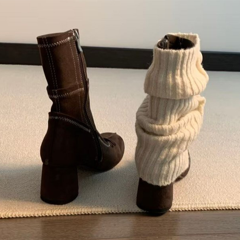 Bow talons hauts femmes bottes - Chelsea Boots Suede avis et prix