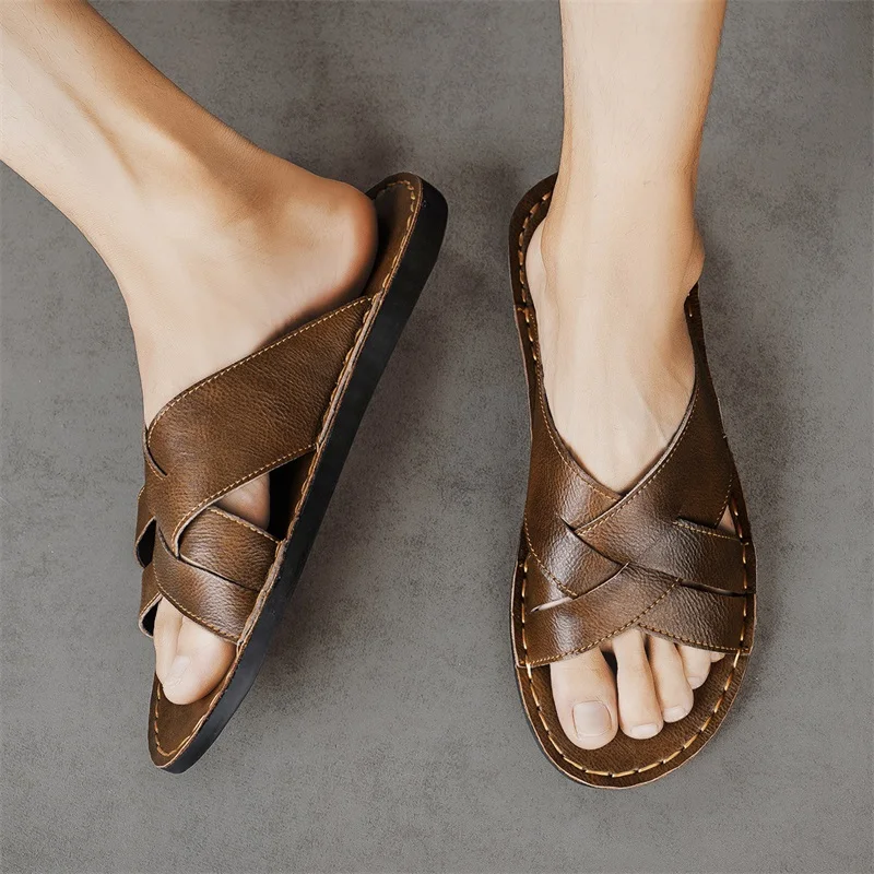 Sandales décontractées en cuir - Men'S Shoes Hey Dude avis et prix