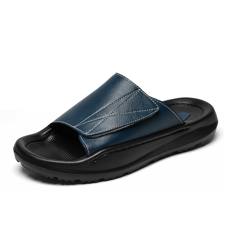 Mules en cuir Easy-top pour ho - Men Shoes Velcro avis et prix