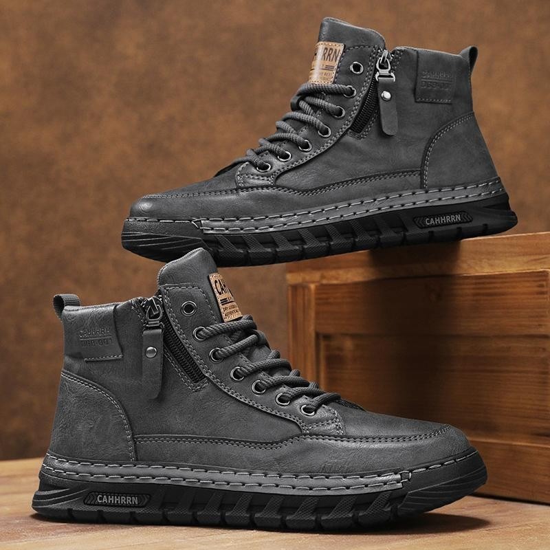 Bottes hautes en cuir pour hom - Men'S Shoes Comfortable Walking avis et prix