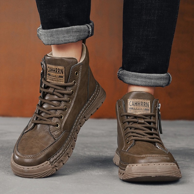 Bottes hautes en cuir pour hom - Men'S Shoes Comfortable Walking avis et prix