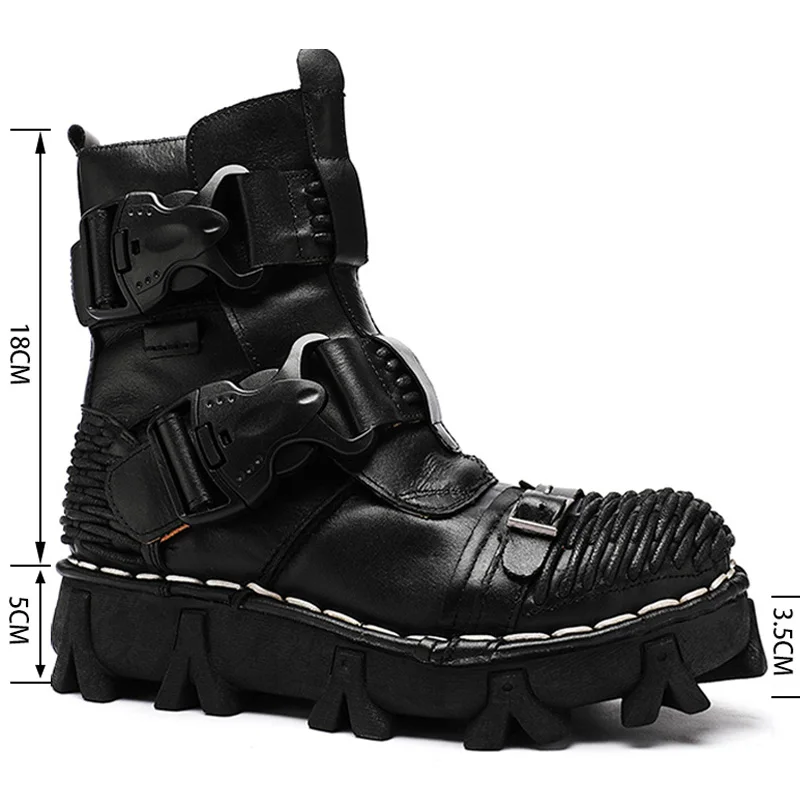 Bottes de moto en cuir véritab - Men Shoes Red avis et prix