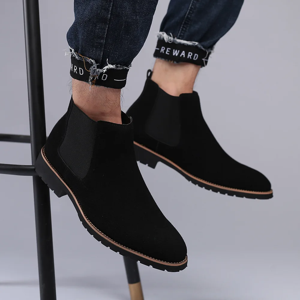 Hommes bottines Style britanni - Chelsea Boots Suede avis et prix