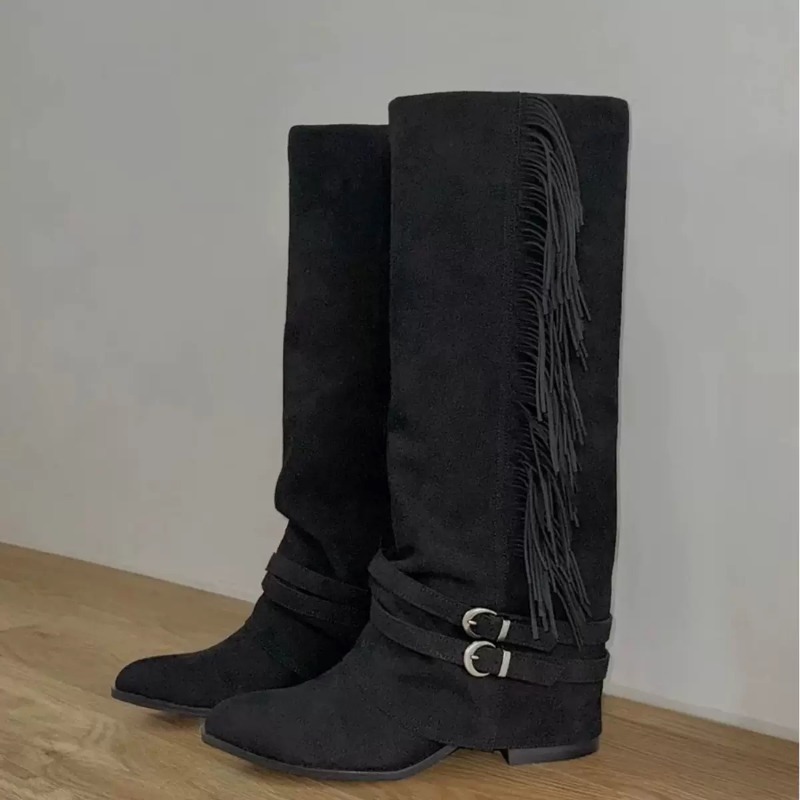Femmes bottes hautes gland con - Chelsea Boots Suede avis et prix