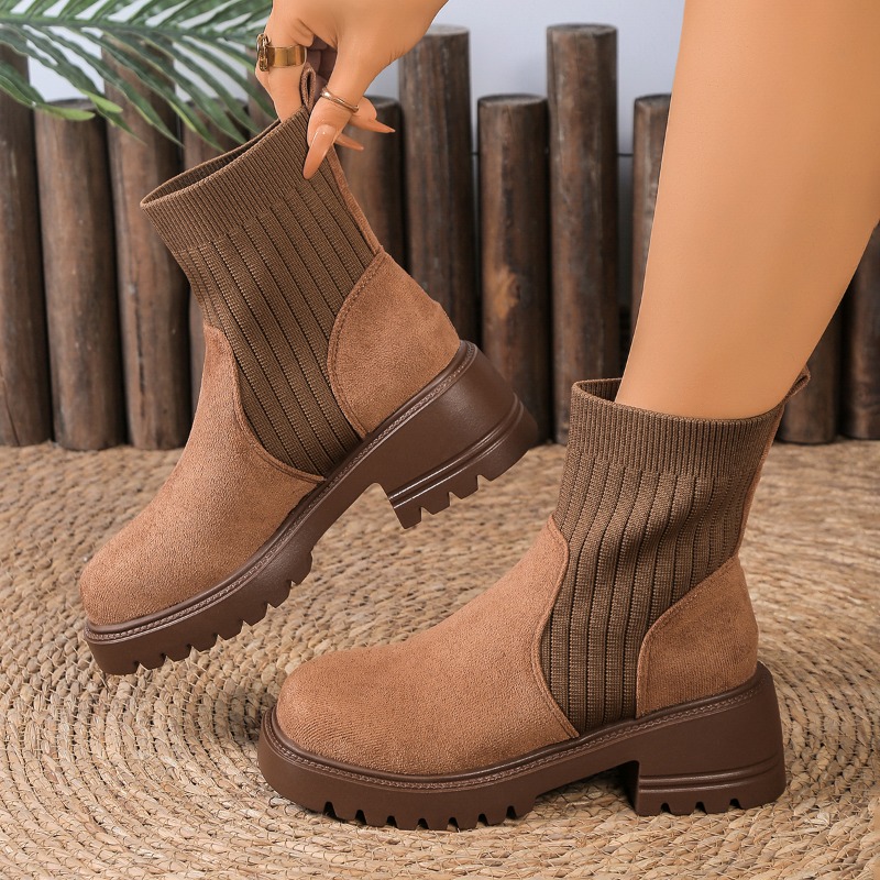 Bottines Chelsea à talons mi-h - Chelsea Boots Suede avis et prix