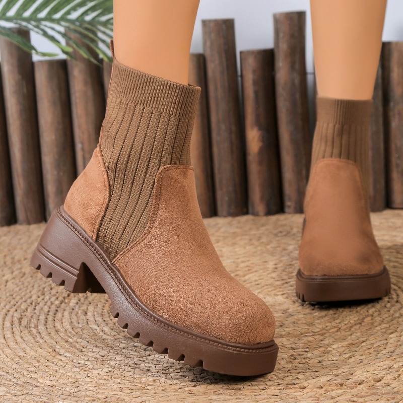 Bottines Chelsea à talons mi-h - Chelsea Boots Suede avis et prix