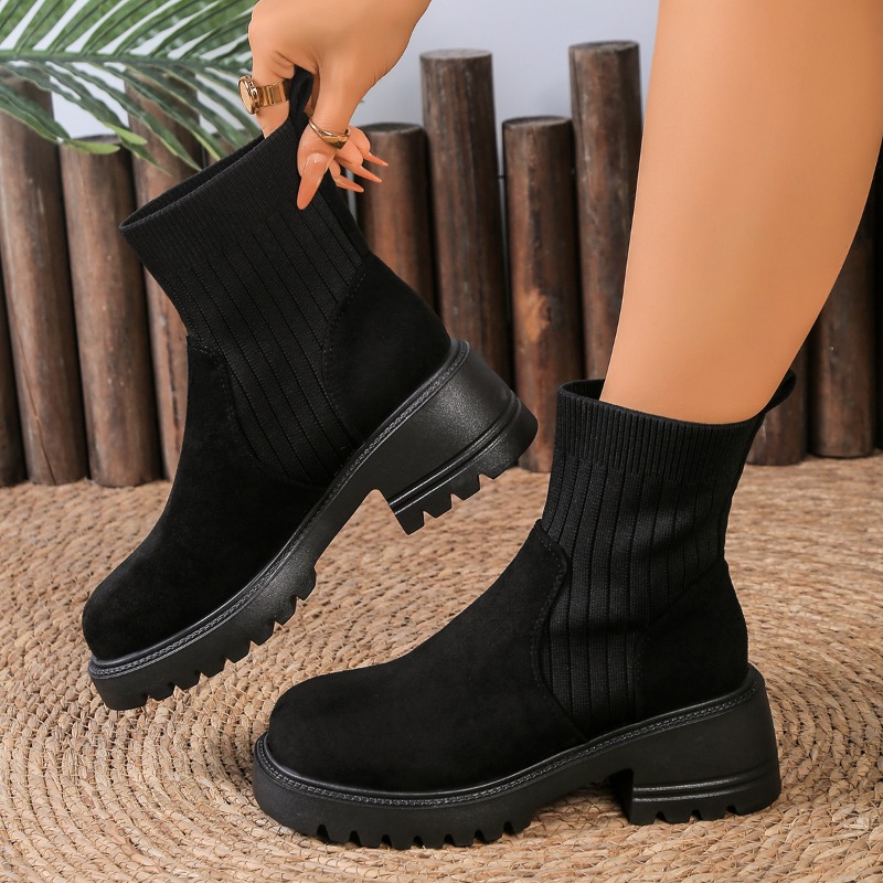 Bottines Chelsea à talons mi-h - Chelsea Boots Suede avis et prix