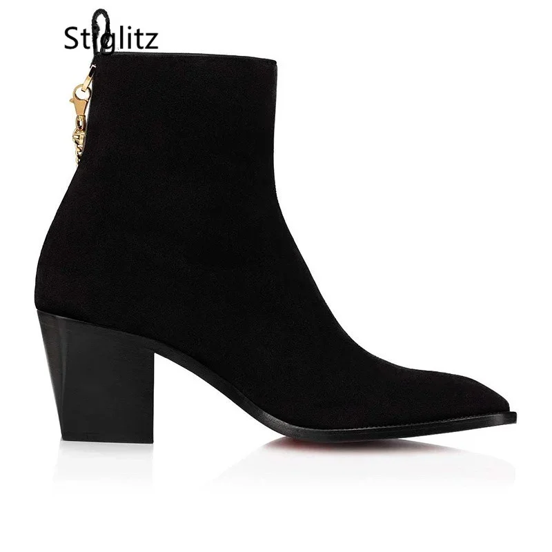 Bottines en daim avec chaîne d - Men Shoes Red avis et prix